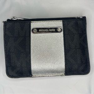 Michael Kors Small Black & Silver Coin Purse
